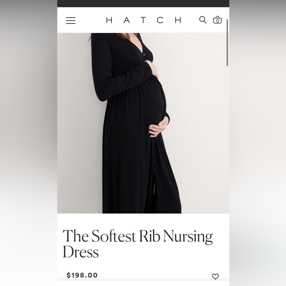 HATCH The Softest Rib Nursing Dress - Size 0
